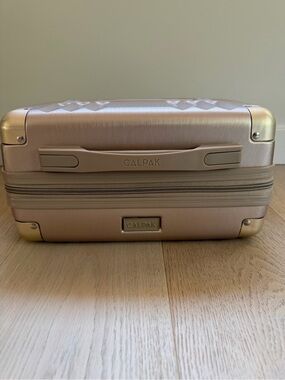 Calpak Metallic Rose Carry-On Train Case with Gold Accents